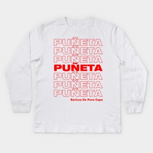 Puñeta Grocery Bag Kids Long Sleeve T-Shirt